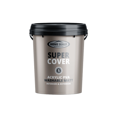 A bucket of super cover paint